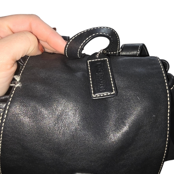 Coach Vintage 90\'s Y2K Elegant Black Leather Legacy Backpack 9569 main image 4